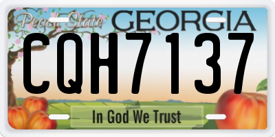 GA license plate CQH7137