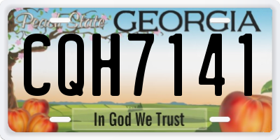 GA license plate CQH7141