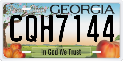 GA license plate CQH7144
