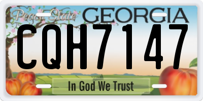 GA license plate CQH7147