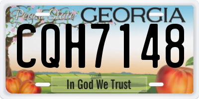 GA license plate CQH7148