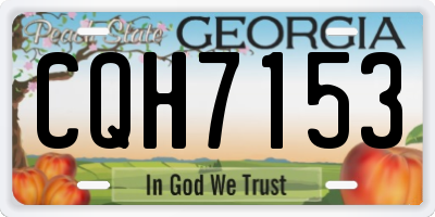 GA license plate CQH7153