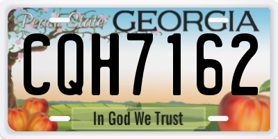 GA license plate CQH7162