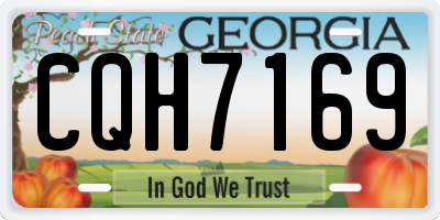 GA license plate CQH7169