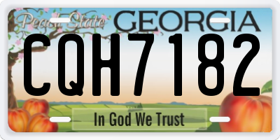 GA license plate CQH7182