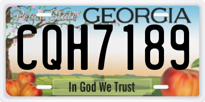 GA license plate CQH7189
