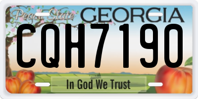 GA license plate CQH7190