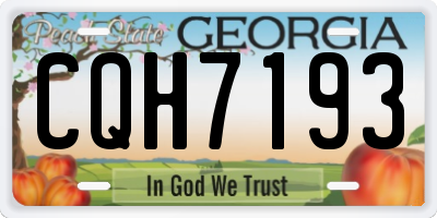 GA license plate CQH7193