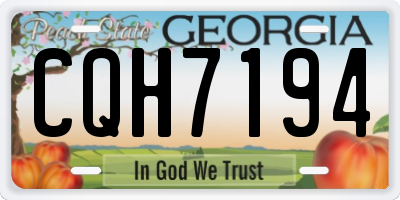 GA license plate CQH7194