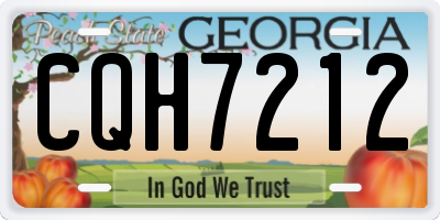 GA license plate CQH7212