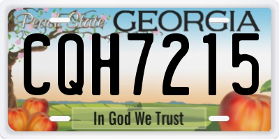 GA license plate CQH7215