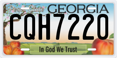 GA license plate CQH7220