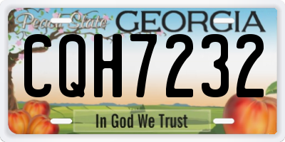 GA license plate CQH7232