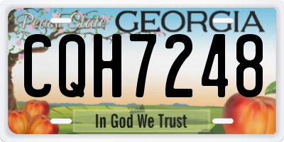 GA license plate CQH7248