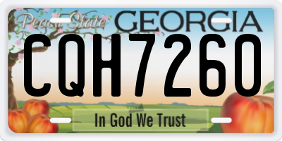 GA license plate CQH7260