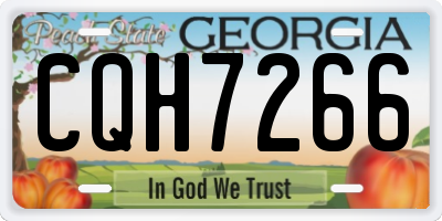 GA license plate CQH7266
