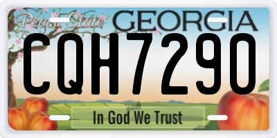 GA license plate CQH7290