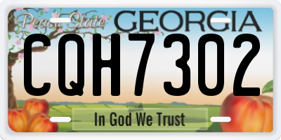 GA license plate CQH7302