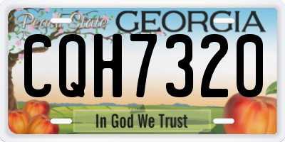 GA license plate CQH7320