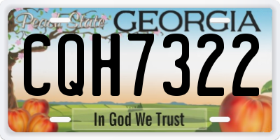 GA license plate CQH7322