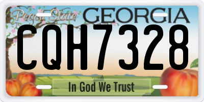 GA license plate CQH7328