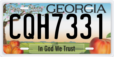 GA license plate CQH7331
