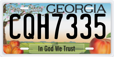 GA license plate CQH7335