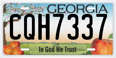 GA license plate CQH7337