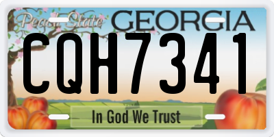 GA license plate CQH7341