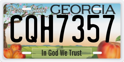 GA license plate CQH7357