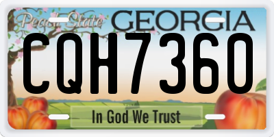 GA license plate CQH7360