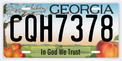 GA license plate CQH7378