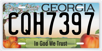 GA license plate CQH7397