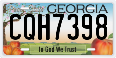GA license plate CQH7398