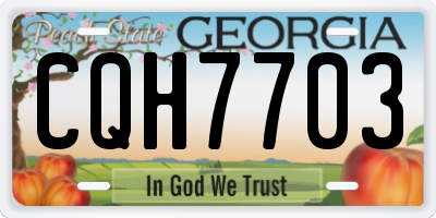 GA license plate CQH7703