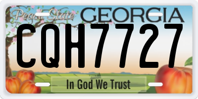 GA license plate CQH7727