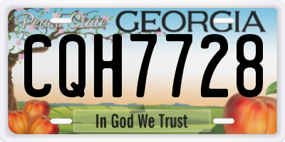 GA license plate CQH7728