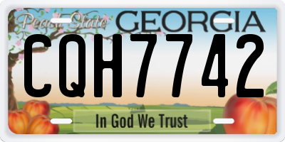 GA license plate CQH7742