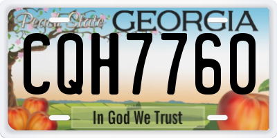 GA license plate CQH7760