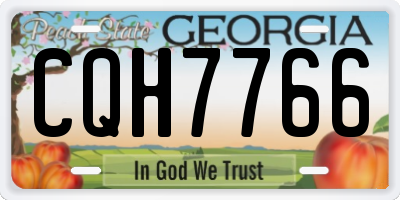 GA license plate CQH7766