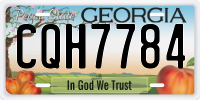 GA license plate CQH7784