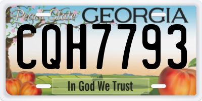 GA license plate CQH7793