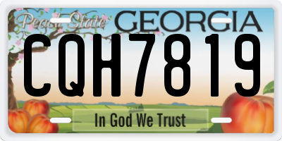 GA license plate CQH7819