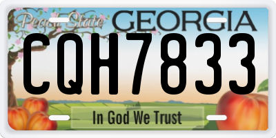 GA license plate CQH7833