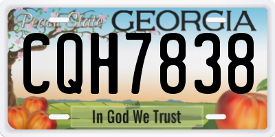 GA license plate CQH7838