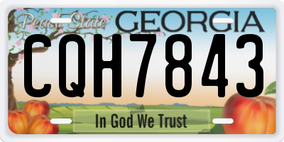 GA license plate CQH7843