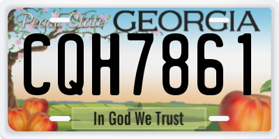 GA license plate CQH7861