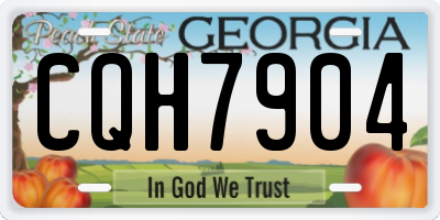 GA license plate CQH7904
