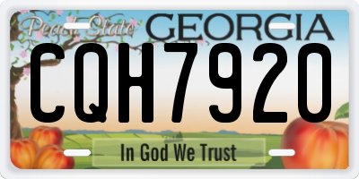 GA license plate CQH7920
