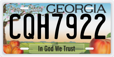 GA license plate CQH7922